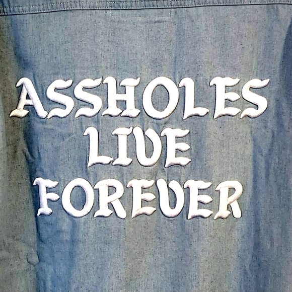 🆕️ ☆ ALF Unisex Embroidered Chambray Shirt - Picture 7 of 11